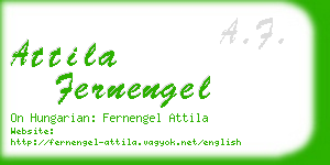 attila fernengel business card